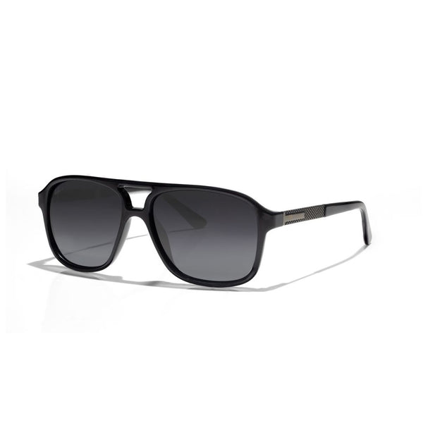 Selfie Polarized Black Lense Shiny Black Frame Sunglasses