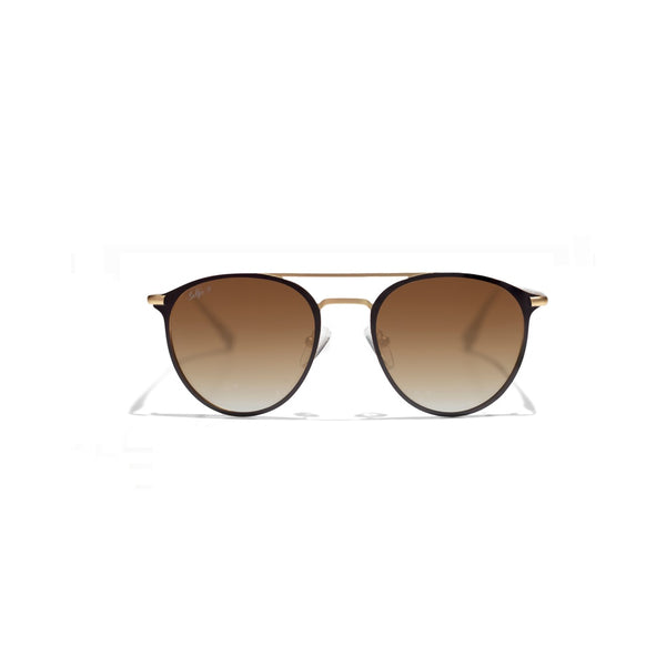 Selfie Polarized Brown Lense Brown  Frame Sunglasses