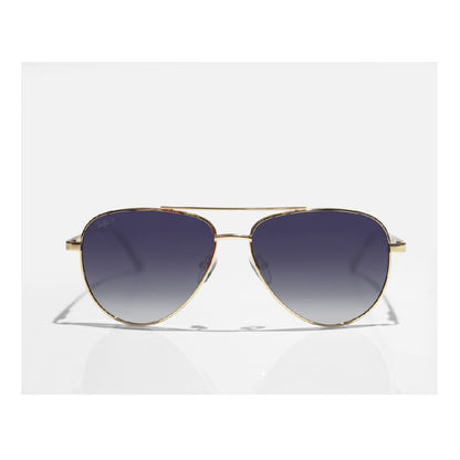 Selfie Polarized Blue Lense Gold  Frame Sunglasses