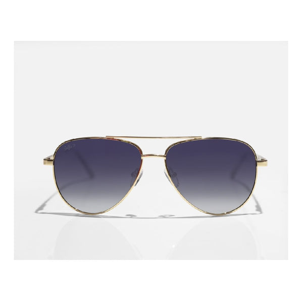 Selfie Polarized Blue Lense Gold  Frame Sunglasses