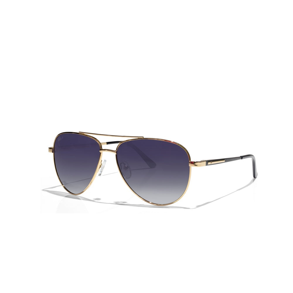 Selfie Polarized Blue Lense Gold  Frame Sunglasses