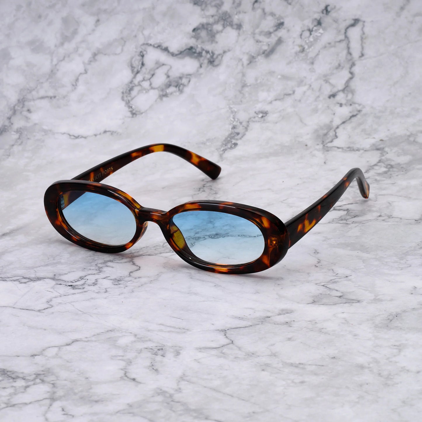 EXPLICIT POETS SOPHIE TORTOISE-GRADIENT BLUE SUNGLASSES