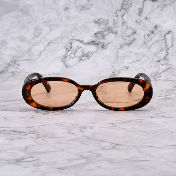 EXPLICIT POETS SOPHIE TORTOISE-PEACH SUNGLASSES