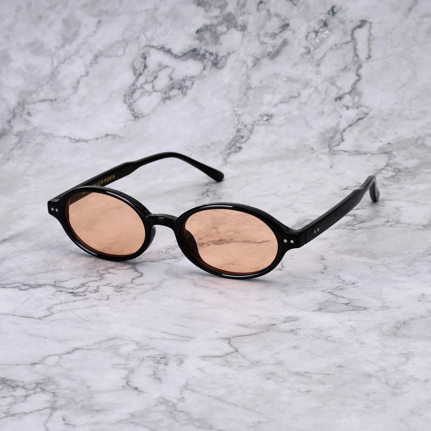 EXPLICIT POETS STELLA BLACK-PEACH SUNGLASSES