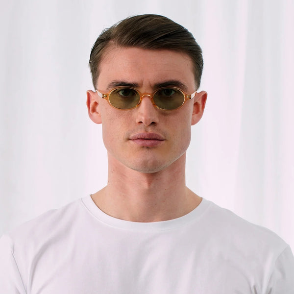 EXPLICIT POETS STELLA CHAMPAGNE-LIGHT GREEN SUNGLASSES