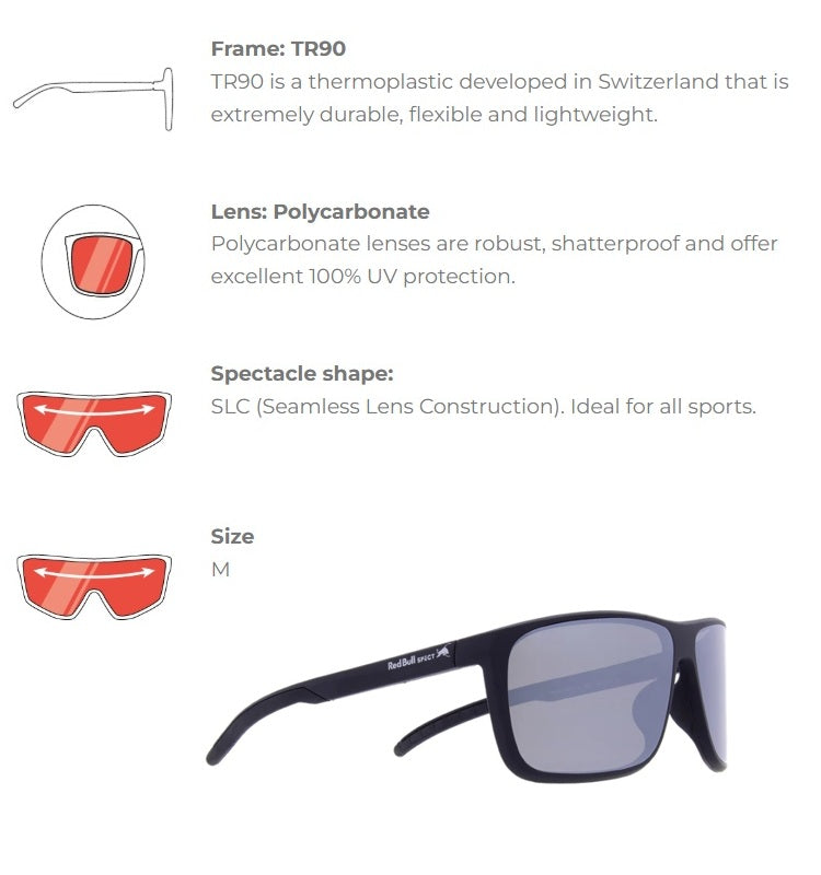 REDBULL TAIN-001 WITH ROBUST LENS  AND UV PROTECTION BLACK GLASSES