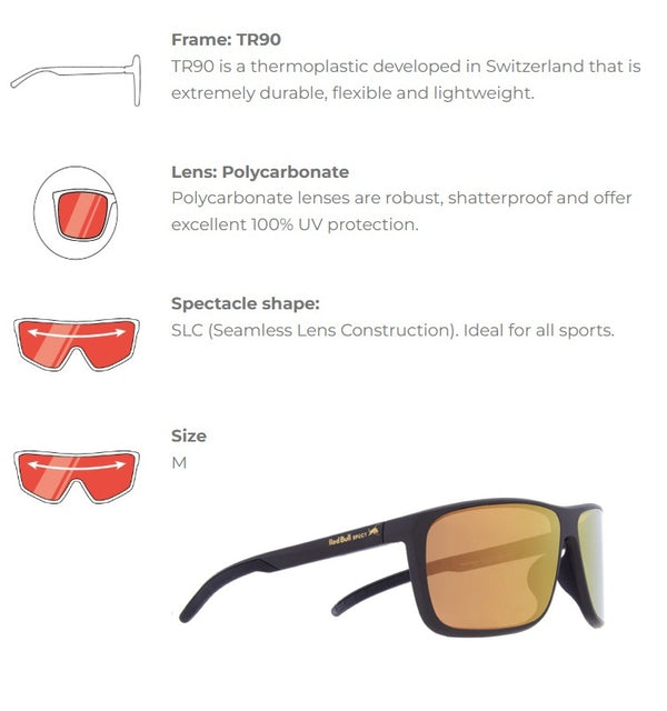 REDBULL TAIN-003 WITH ROBUST LENS  AND UV PROTECTION BLACK GLASSES