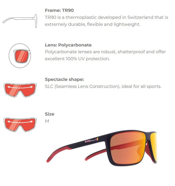 REDBULL TAIN-004 WITH ROBUST LENS  AND UV PROTECTION BLACK GLASSES